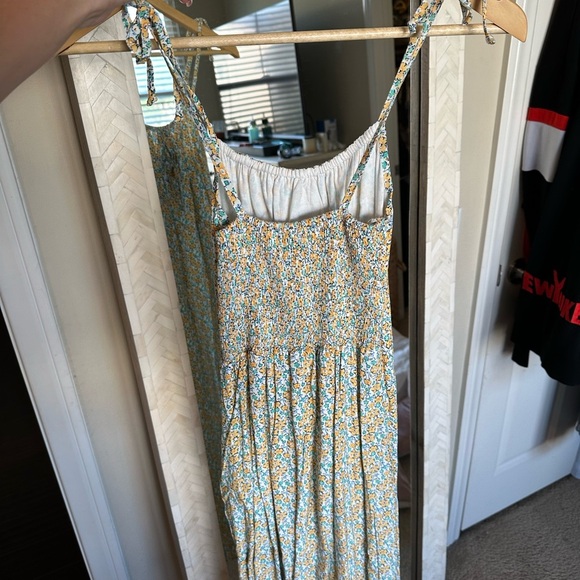 Faithfull the Brand Blue and Brown Midi Dress - Picture 3 of 8